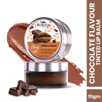 Ayuryuga Chocolate Gloss SOFT Tinted Lip Balm & Tint | Ultra Hydrating Chocolate – Rich 2-in-1 Balm with Deep Moisturization and a Luxurious Chocolate Tint for Lush, Hydrated Lips