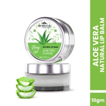AyurYuga Natural Aloe Vera Gloss SOFT Tinted Lip Balm & Tint | Ultra Hydrating Natural Aloe Vera – Nourishing 2-in-1 Balm with Soothing Aloe Vera for Lips and a Natural, Subtle Tint