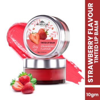 AyurYuga Strawberry Gloss SOFT Tinted Lip Balm & Cheek Tint | Ultra Hydrating Rose – Dual-Action Moisturizer for Lips and Cheeks with Natural Soft Rosy Tint for Everyday