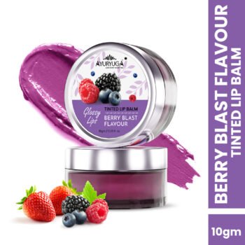 Ayuryuga Berry Blast Gloss SOFT Tinted Lip Balm & Cheek Tint | Ultra Hydrating Berry Blast – Dual-Action Moisturizer with Refreshing Berry Gloss Purplle Tint for Lips and Cheeks